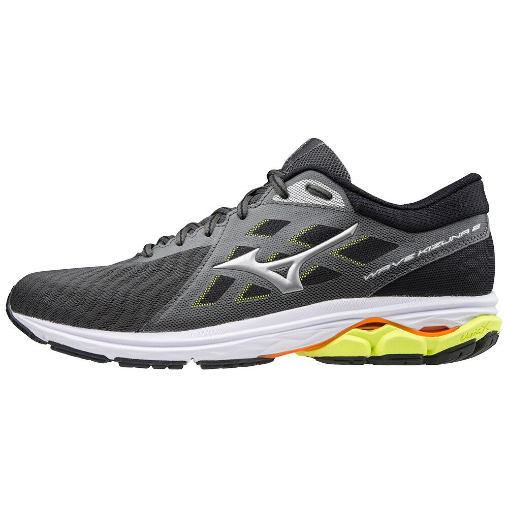 Scarpe Running Mizuno Wave Kizuna 2 Uomo - Grigie/Argento/Gialle - 30627-EAGD